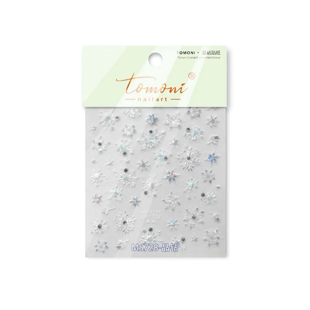 

Nail Accessories Christmas Snowflake Nail Sticker Shell Light New Year Christmas Diamond Nail Decal Elk Snowflake
