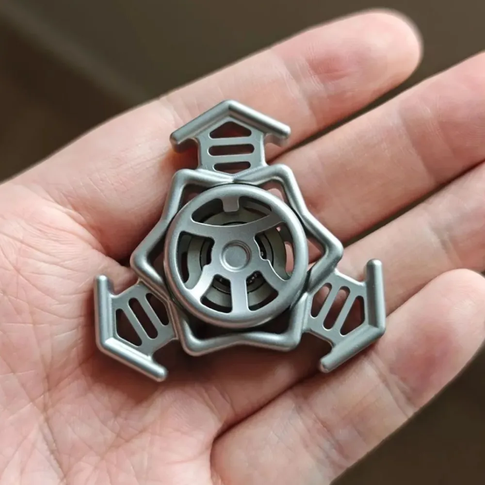 QEDC JING フィジェットスピナー プロフェッショナル ステンレス鋼 研磨済み オリジナル EDC ストレス解消 おもちゃ フィジェットスピナー