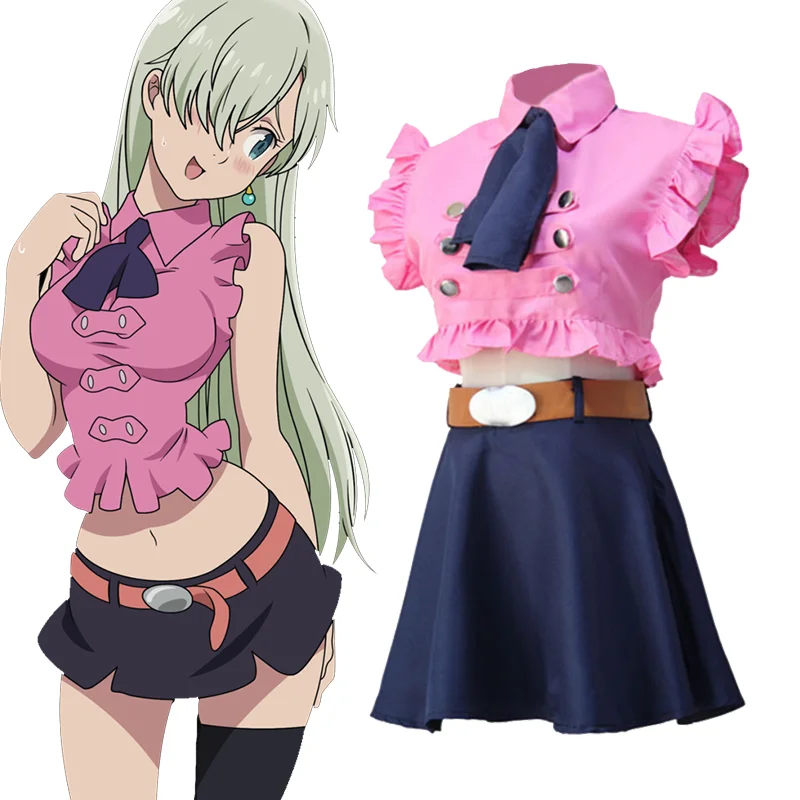 SingXeng Anime Cosplay Costume, Elizabeth Veones, Boucles d'oreilles, Tenues, Halloween, Robe de Noël, Sur mesure