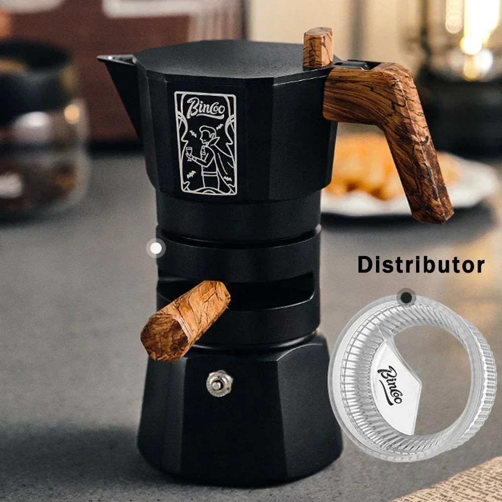 120ml Thermostatic Double Valve Moka Coffee Pot Outdoor Espresso Extraction Pot Household Small Coffee Pot Barista Accessories