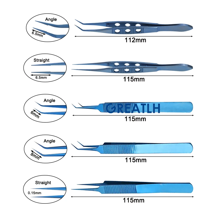 GREATLH Penjepit Transplantasi Rambut Implan Ekstraksi Rambut Penjepit Forsep Implan Folikel Rambut
