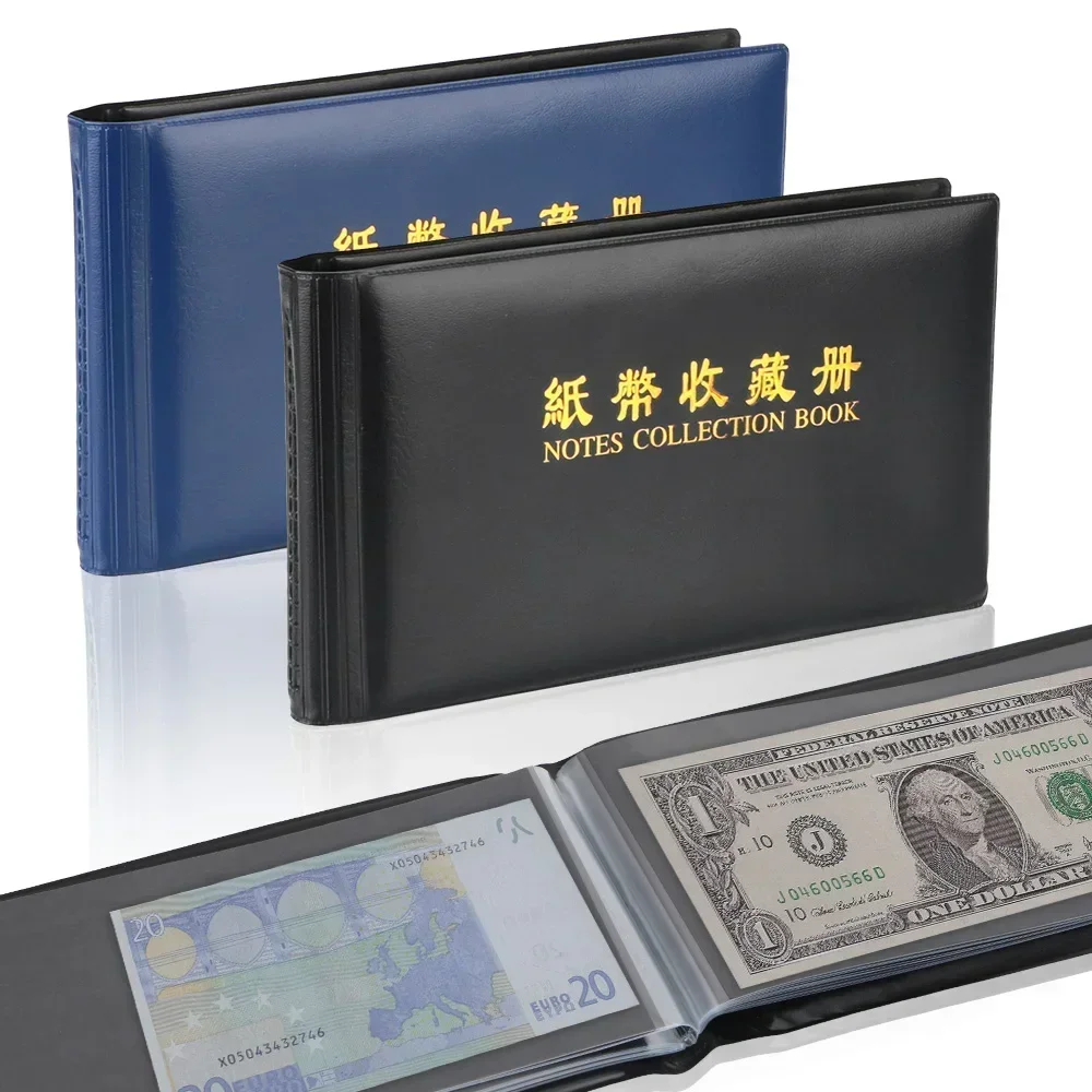 30 Pages Paper Money Collection Album Collection Pockets Loose Leaf Sheet Creative Money Banknote Protective Bag for Collector