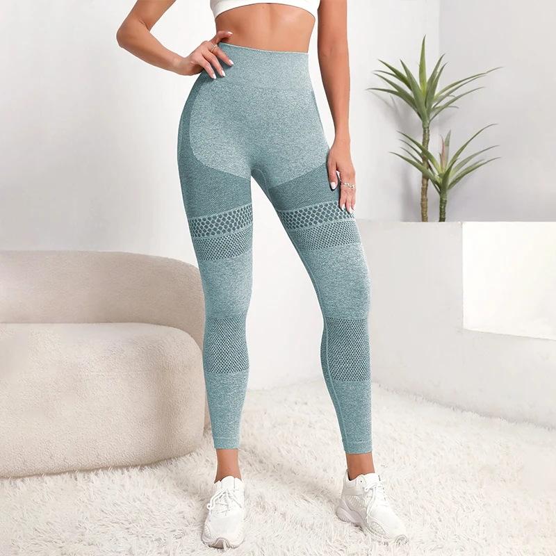 Women High Waist Seamless Workout Leggings Gym Contour Yoga Pants Athletic Tights