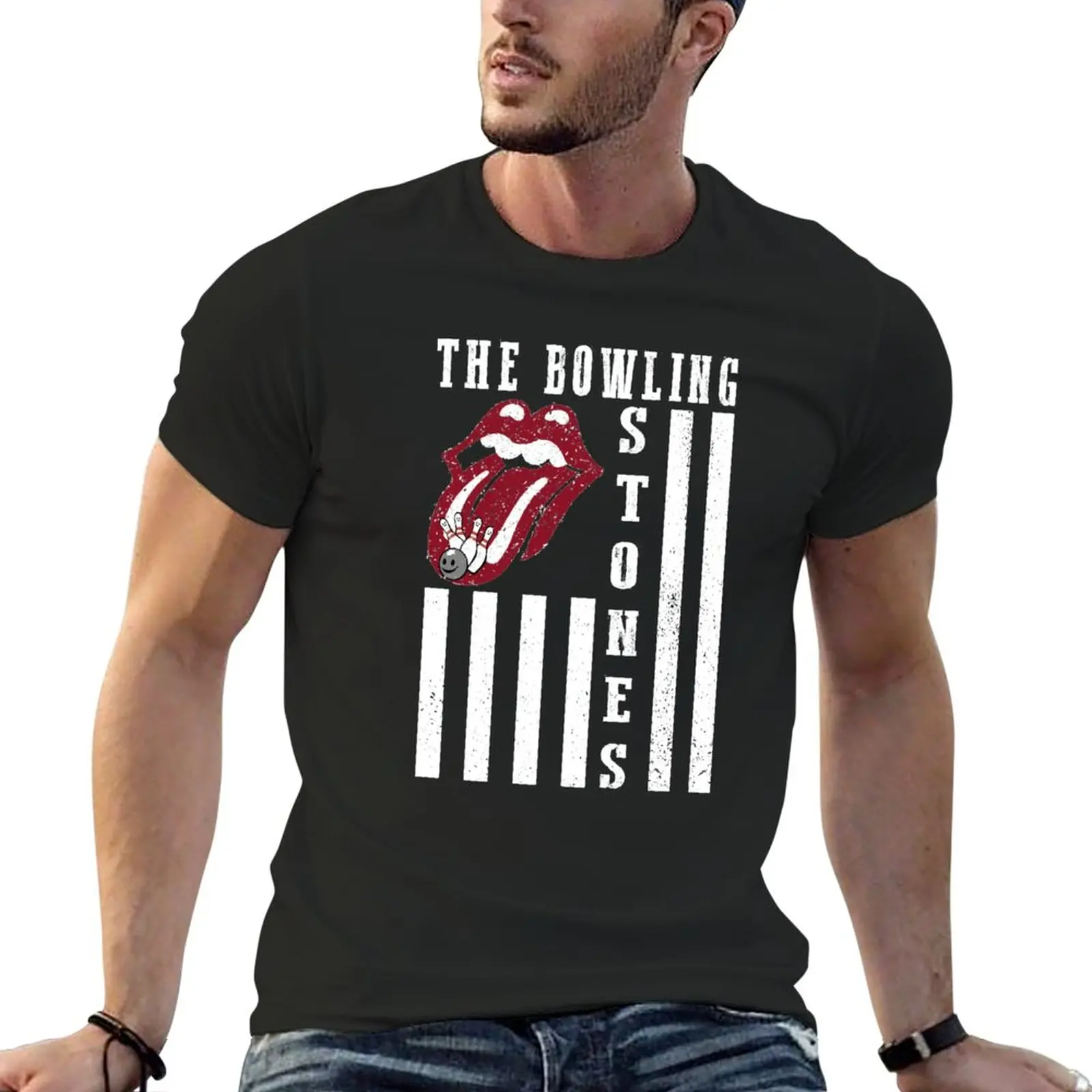 New The bowling Stones american flag Star Strike Bowling FANS 2020 funny bowling Gift T-Shirt