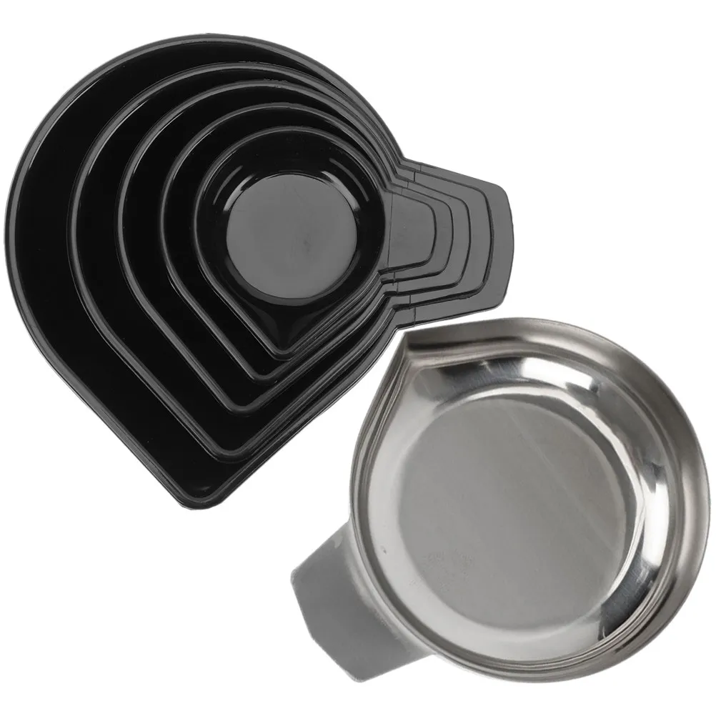 6pcs Precision Scale Trays for Kitchen, Jewelry & Bakery – Stainless Steel Weighing Dishes