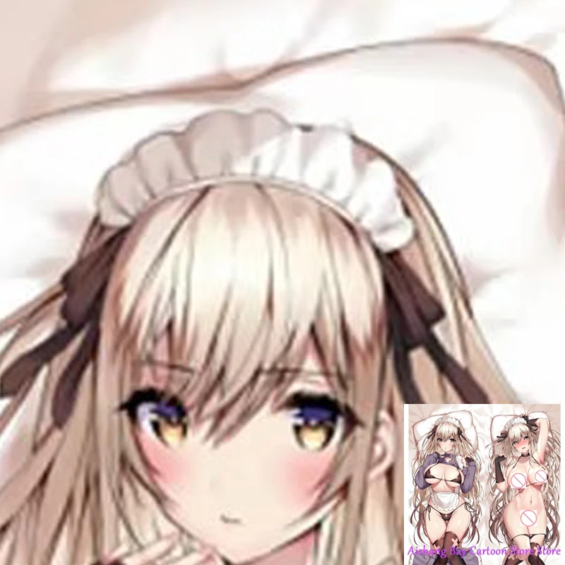 

Dakimakura Anime Pillow Cover Maid Large Breasts Double Sided Print Life-size Body