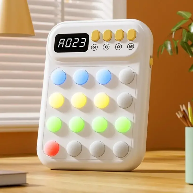 جهاز ألعاب التنمية المعرفية المحمول للأطفال، ألغاز ملونة قابلة للتعديل، شاشة تفكير منطقي مجانية 15UB #6