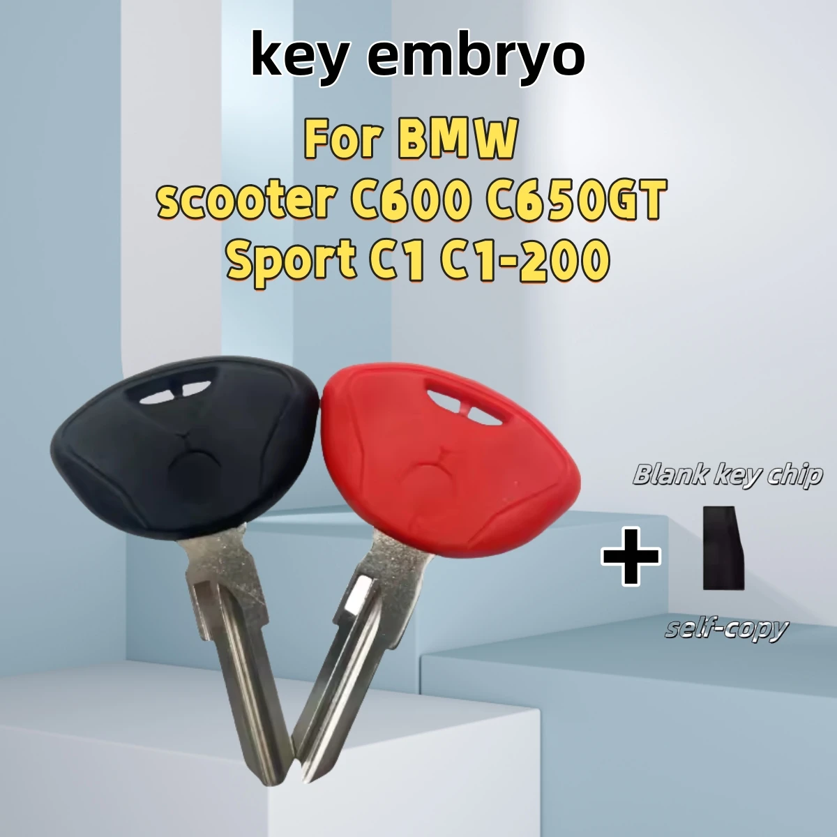 

Blank Key Motorcycle Replace Uncut Keys can be placed anti-theft chip For BMW scooter C600 C650GT Sport C1 C1-200