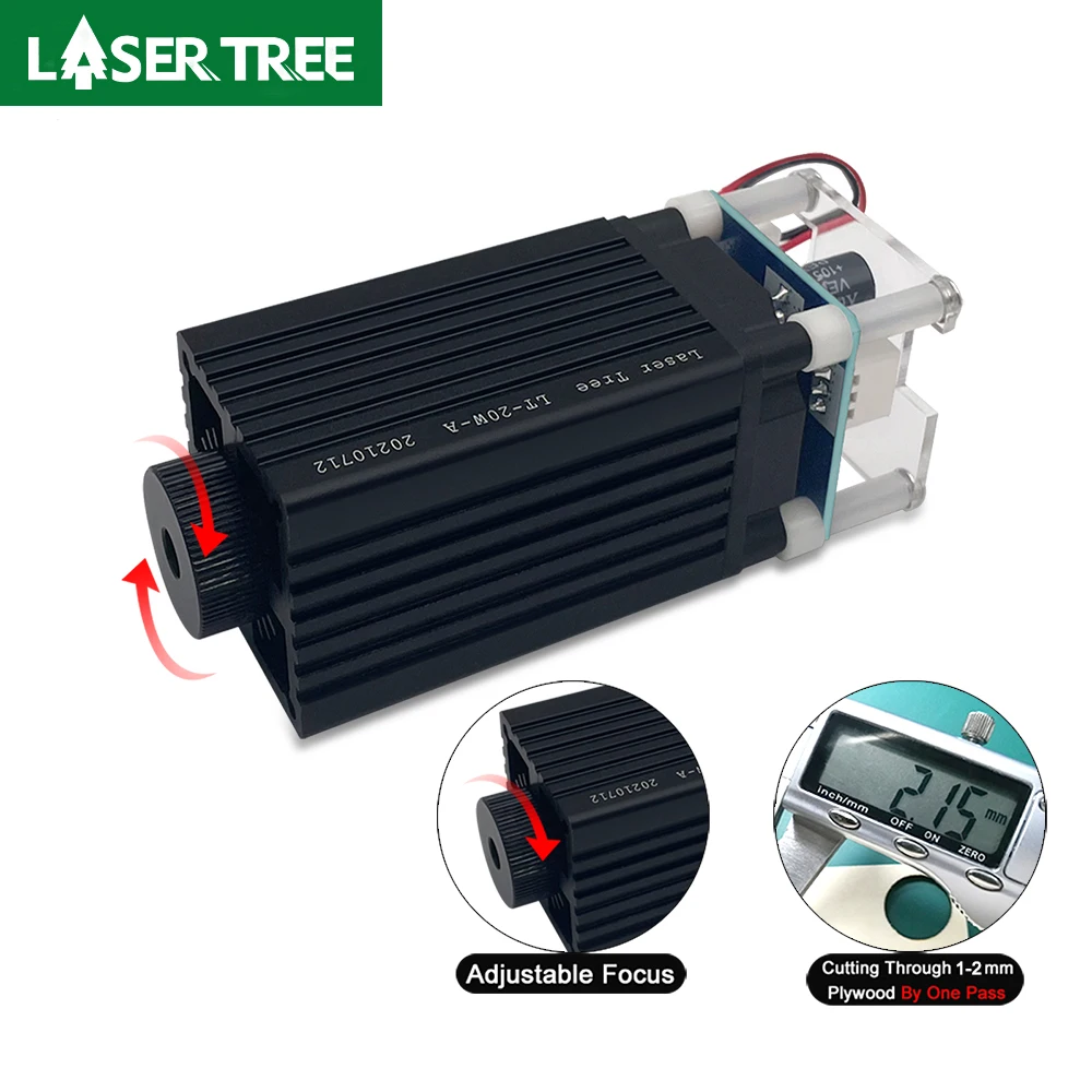 TTL Laser Module, Blue Wood 40W Creation DIY 20W 450nm Laser