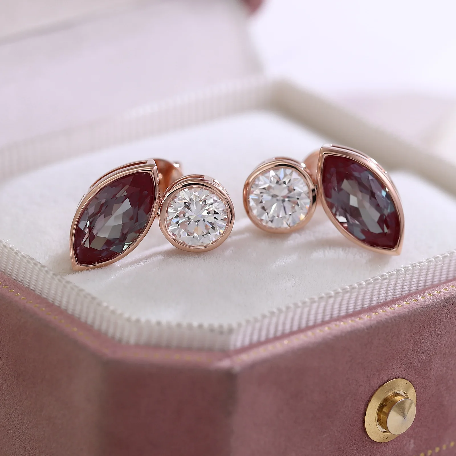 MUSHAN Custom Jewelry 10k 14k 18k Gold 925 Silver Stud Earrings Women 2ct Lab Grown Gemstones Earrings Ear Pin Moissanite Jewel - view 5