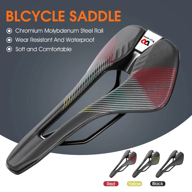 WEST BIKING Road Bike Saddle Ultralight VTT Racing Seat Wave Road Bicycle Saddle For Men Soft Comfortable MTB Cycling Accessorie