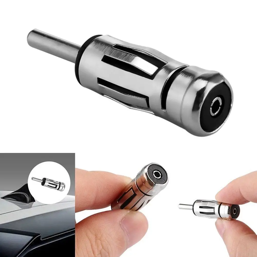 Alloy Auto  Vehicles ISO To Din Antenna Mast Adapter Car Radio Stereo Aerial Plug