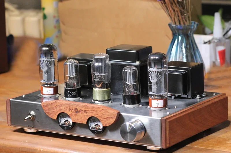 Himing Mona Rivlas EL34 เครื่องขยายเสียงหลอดHIFI EXQUIS Rivalsไม้รุ่นIntegrated Single-Ended Handmade Amp MN34W