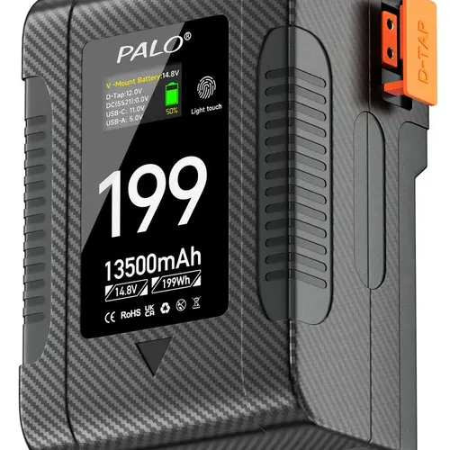 PALO BP-199W-C V 마운트 배터리, 충전 헤드 포함, 캐논 V-Lock BP 리튬 배터리, R5C BMPCC 6K Pro 4K 60P 녹화  Best5