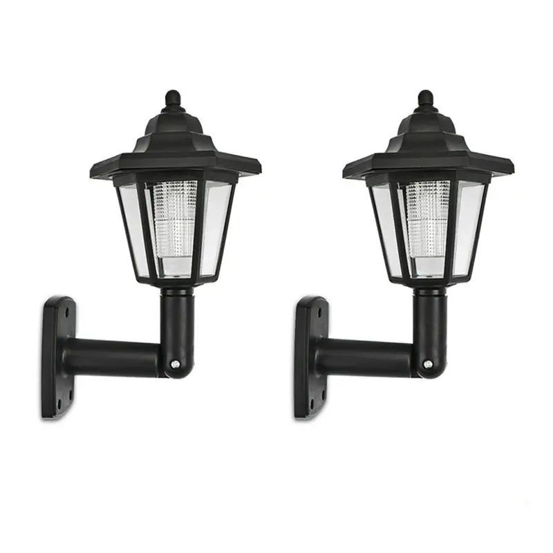 【ornament】6-x-solar-powered-led-outdoor-garden-fence-wall-lantern-light-lamp-light-sensor