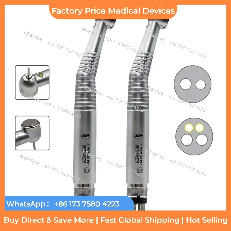 2026 High Speed Handpiece KV 636 Cp LED Light Triple Water Spray Push Button 2/4 Holes Air fastshipping