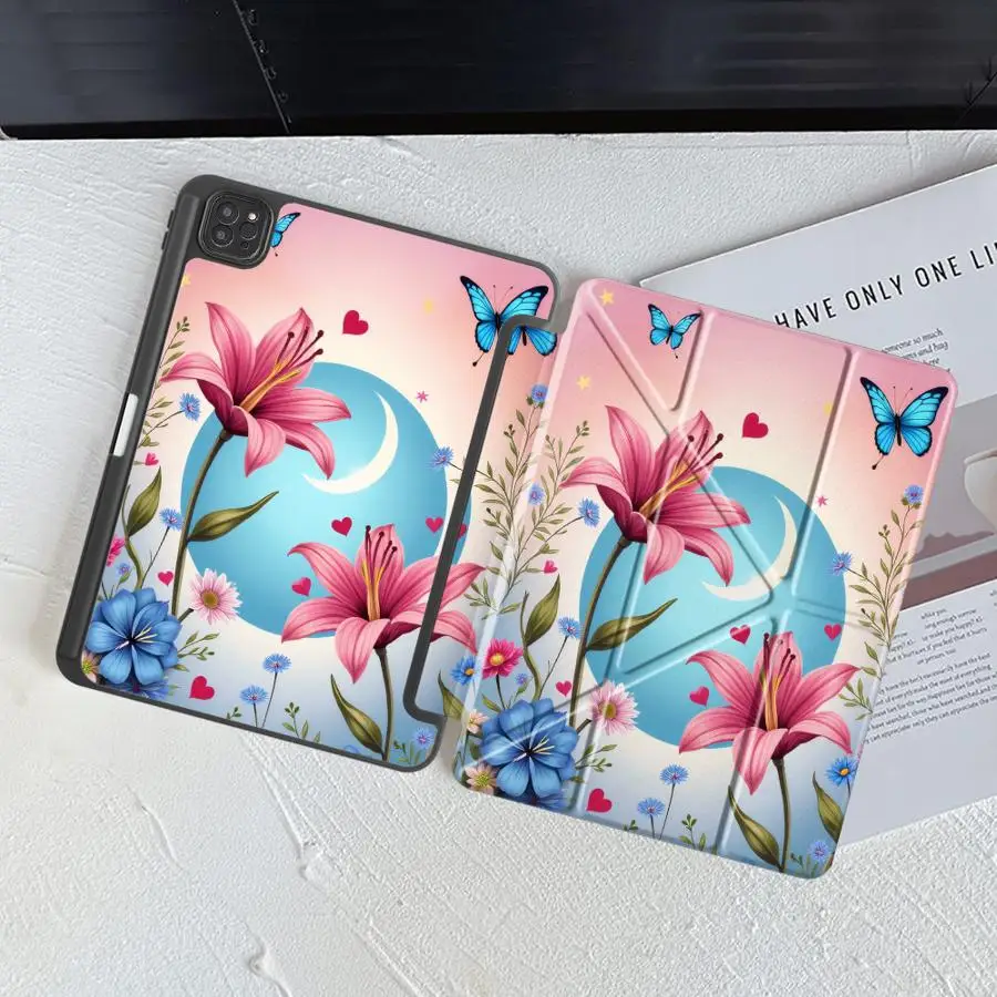 

Чехол-подставка Moon Sky Butterfly для iPad Air 2025, 4, 5, M3, Pro 10-го, 7-го, 11-го, 9-го, 8-го поколений, Air M2, 1, 2, M4, Mini 7, 6