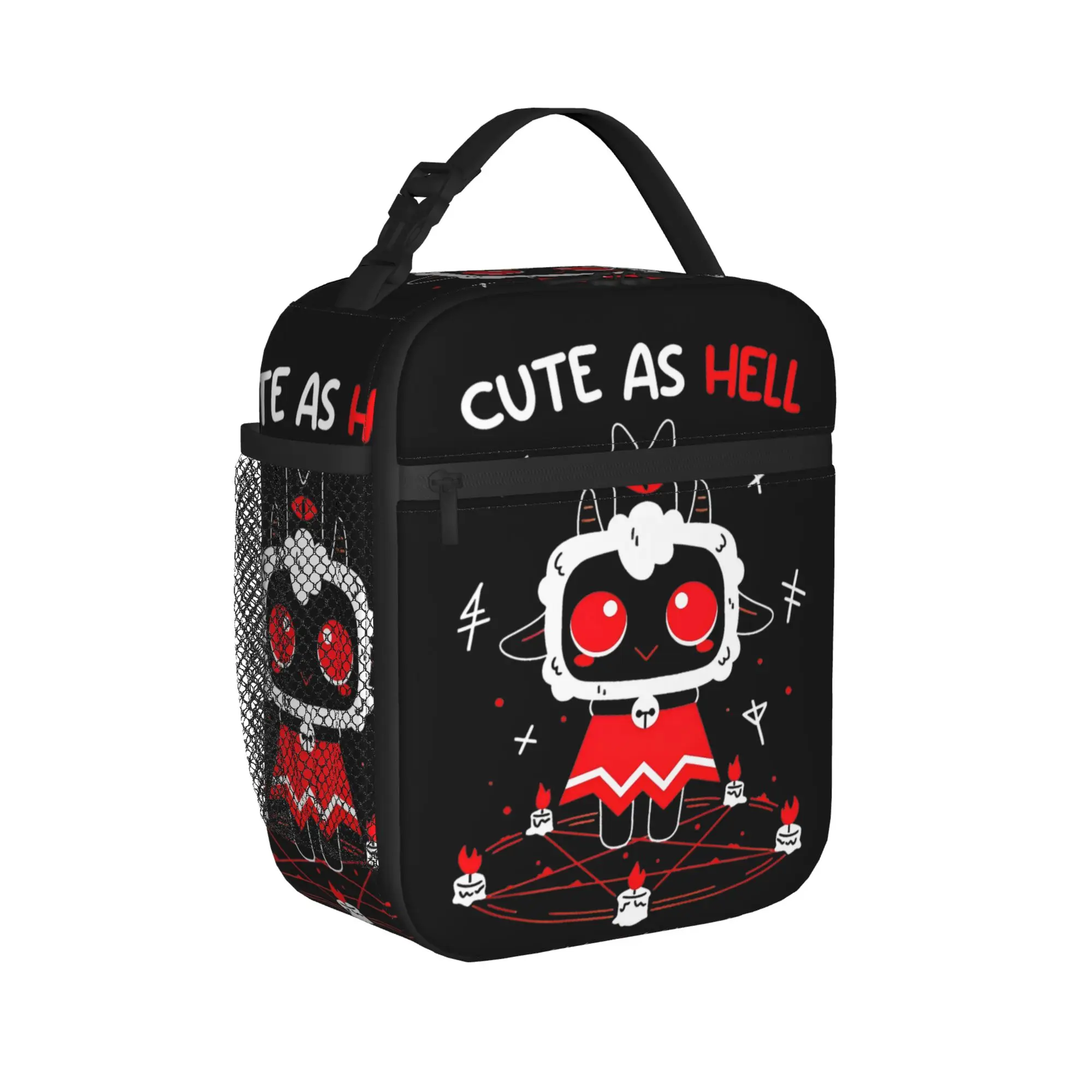Cute As Hell Cult Of The Lamb Insulated Lunch Bags Thermal Bag Reusable,Lunch Container  High Capacity Tote Lunch Box Picnic