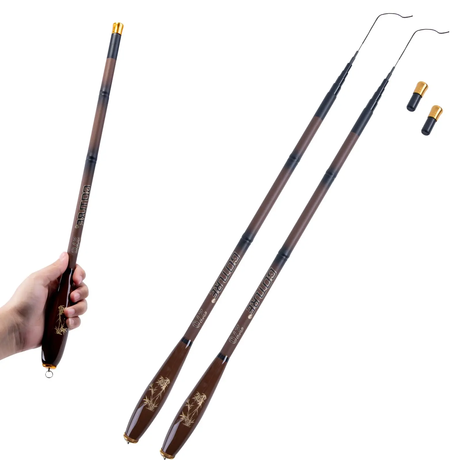 Goture Vara Telescópica Carbono 3.6m a 7.2m Pesca