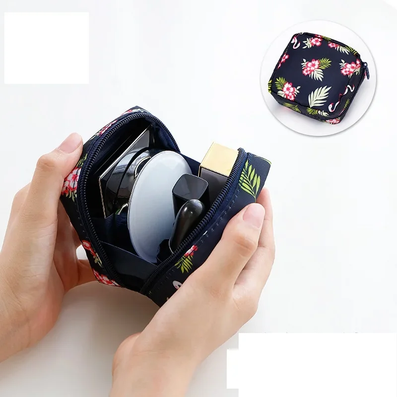 Mini Waterproof Women\'s Cosmetic Bag Girls Flamingo Lipstick Make Up Bags Female Small Travel Makeup Pouch Organizer Case kit