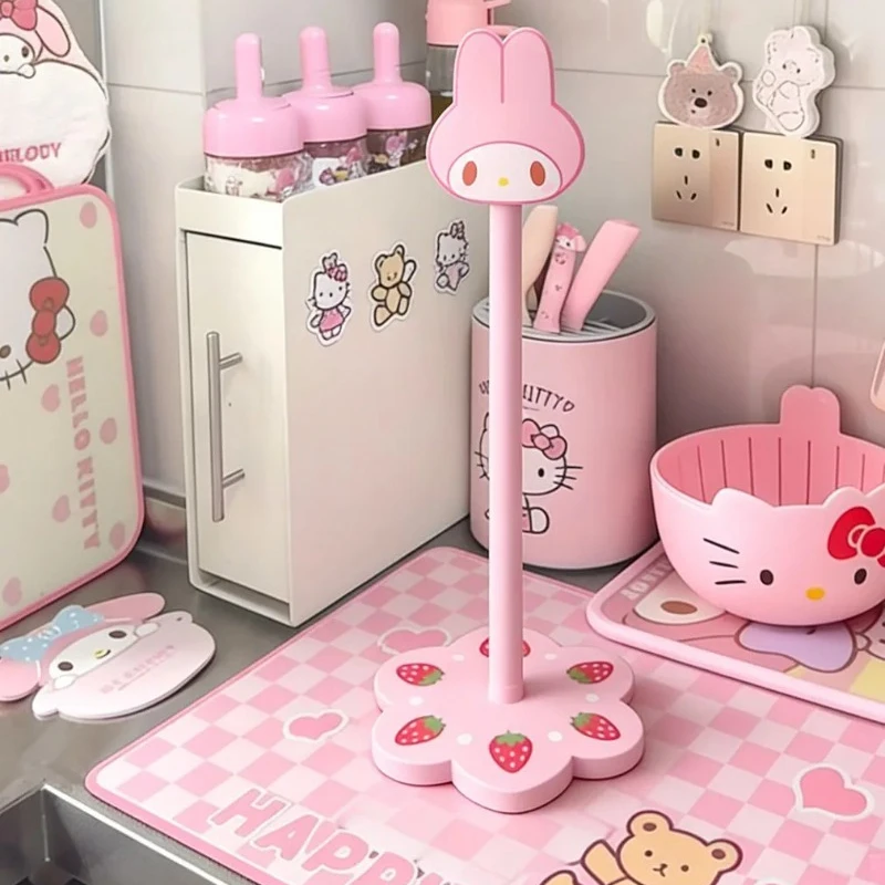 Sanrio New My Melody Kitchen Paper Towel Holder Storage Vertical Good Looks Fashion Trend Atmosphere Girly Heart Sweetness Cute view 3
