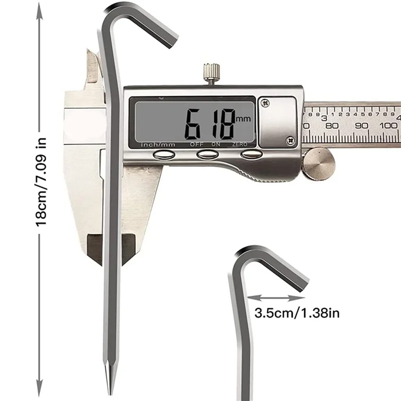 

Tent Pegs 32 PCS 18Cm Metal Heavy Duty Tent Hooks Aluminum Alloy Rust Free Camping Tent Ground Pegs