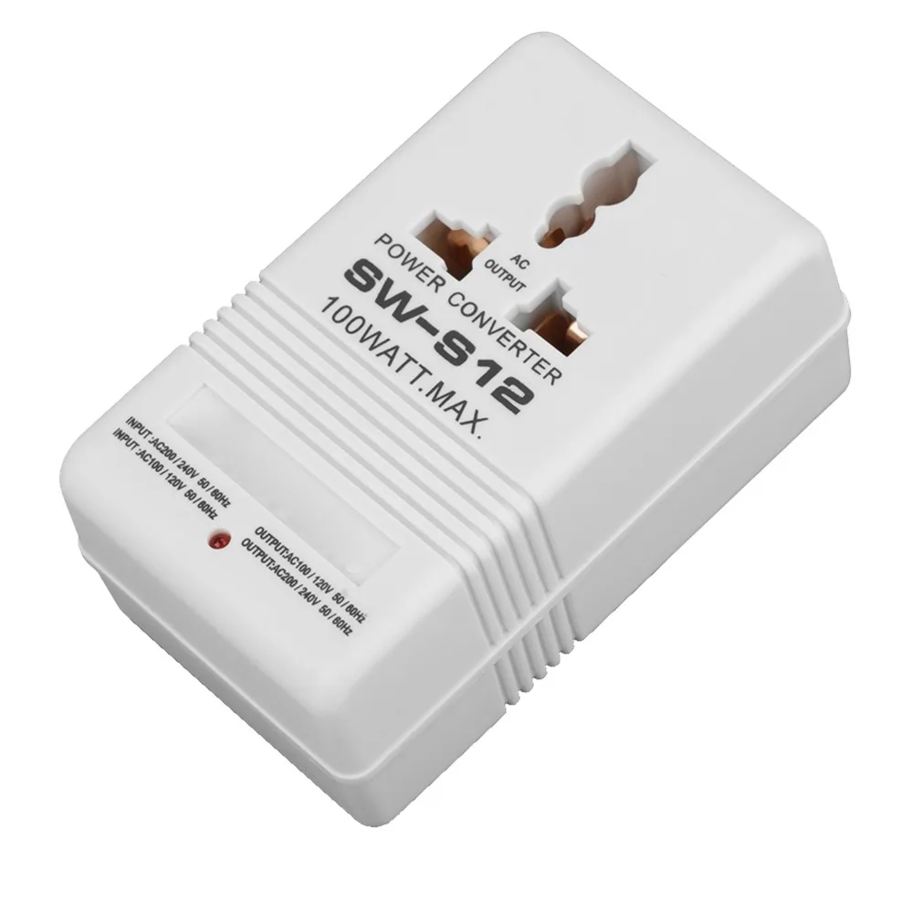 

100W Power Voltage Transformer Two-Way Conversion 110V to 220V Step Up Down Converter White CN Standard Plug Power Converter