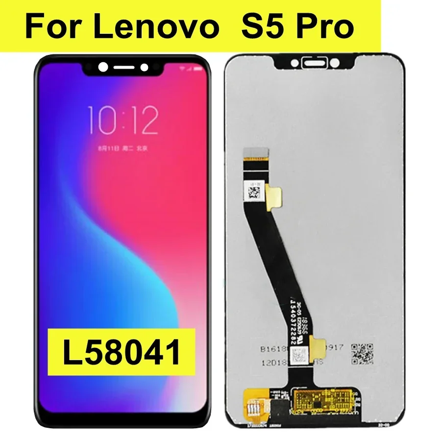 Pantalla LCD de 6,2 pulgadas probada para Lenovo S5 Pro, montaje de digitalizador con Pantalla táctil, Sensor para Lenovo S5 Pro L58041, pantalla lcd