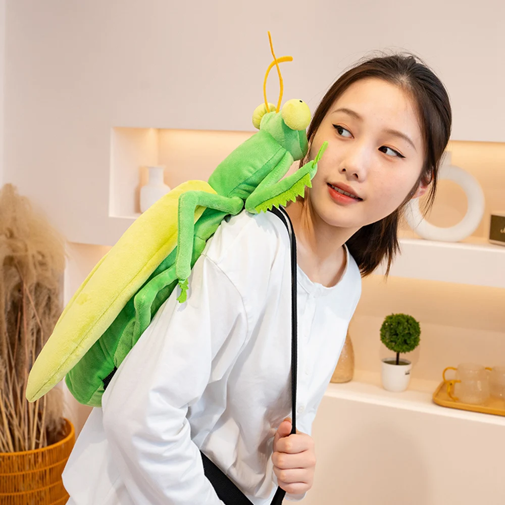 Creative Simulated Dragonfly Insect Plush Toys Stuffed Cartoon Dragonflies Mantis Backpack Dolls Kawaii Girls Birthday Gifts