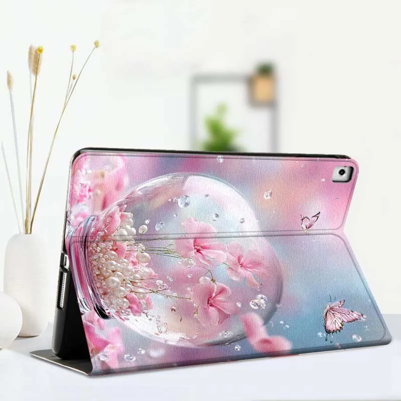 Vibrant Butterfly Flower Glow Tablet Case For Apple iPad Air Pro mini 1 2 3 4 5 6 7 8 9 11 M2 M3 M5 M4 5th 6th 7th 10th 11th