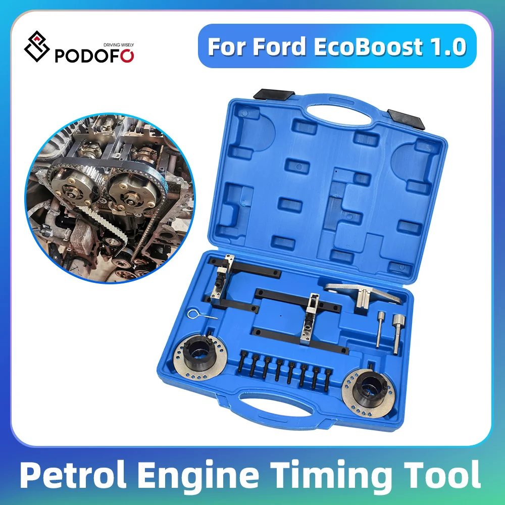 Podofo Petrol Engine Timing Tool Set 15pcs Suitable For Ford B-MAX C-MAX EcoBoost 1.0 Camshaft Locking Tool Camshaft Timing Pin