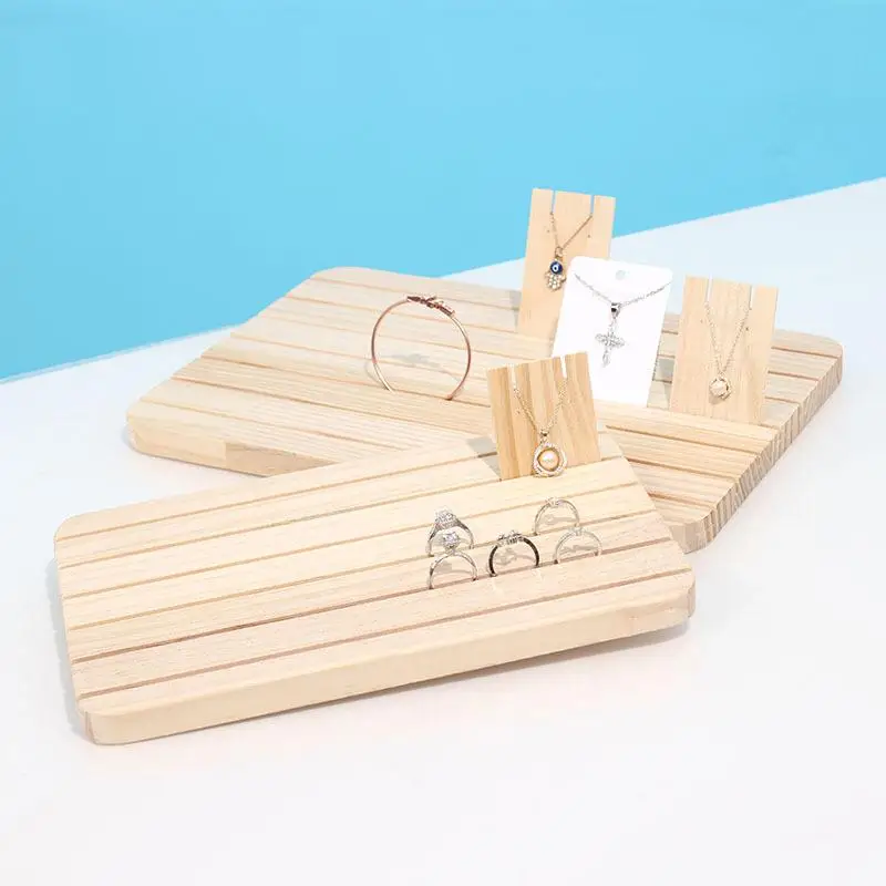 Jewellery Making Supplies Earring Organizer Ring Display Stand Jewelry Wood Earring Hoder Jewellery Packaging Case Exhibitors