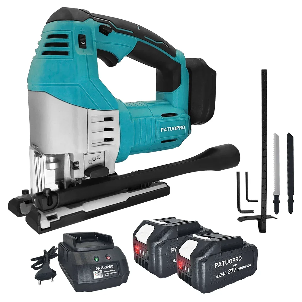 21V Brushless Cordless Jig Saw Electric Jigsaw 6 Speed 4 Position Orbital Setting Woodworking Power Tools Fit Makita 18V Battery