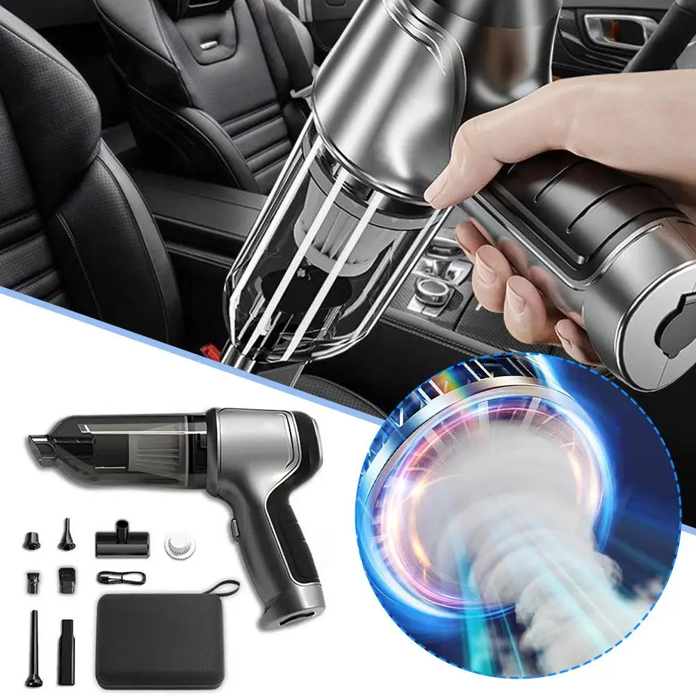 

Car Vacuum Cleaner Car Wireless Blowing And Suction Locomotive Integrated Portable Mini Handheld Powerful Household Cleanin S5J7