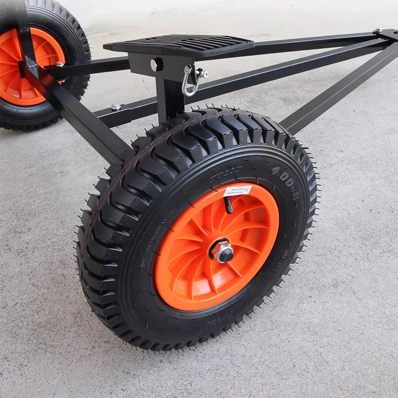 Marine Trailer Carbon Steel Kayak Transport Cart Features 15.7-inch Inflatable Tires and Support Frame Mobile Fishing Boat Trail