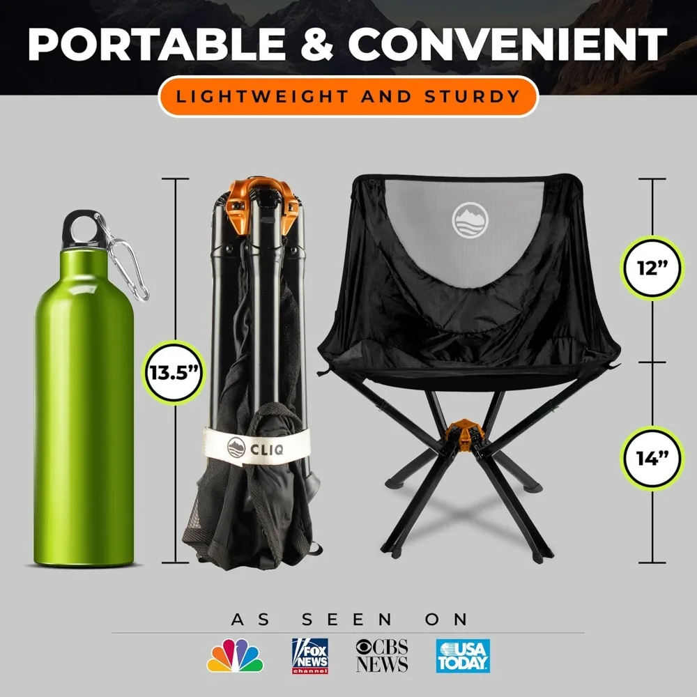 Portable - Lightweight Folding Chair for Camping - Supports 300 Lbs - Perfect for Outdoor Adventures