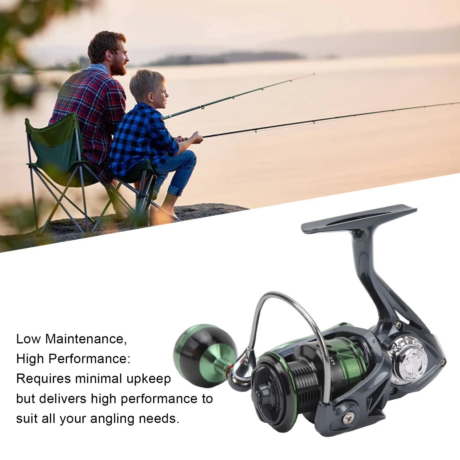 HFA2000 Full Metal Fishing Reels 5.2:1 Gear Ratio 13+1 Ball Bearings CNC Handle High Speed Powerful Seamless Baicaster Reels