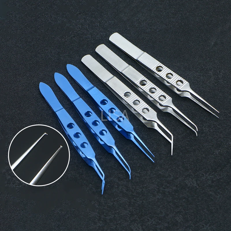 Ophthalmic Tweezers Medical Stainless Steel Double Eyelid Surgical Tools Fine Microscopic Forceps For Removing Stitches