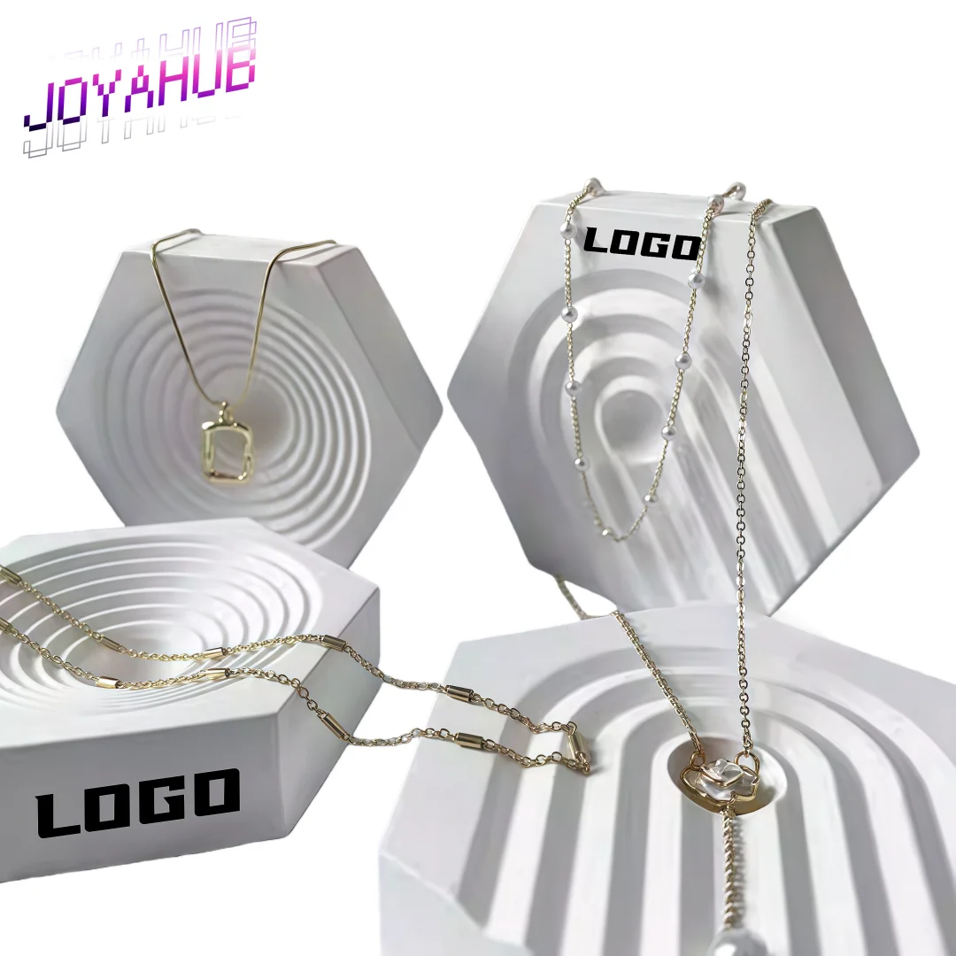 

Customized LOGO Necklace Display Stand Gypsum Stripe Plate Photography Props Jewelry Display Plate Earrings Rings Jewelry Tray