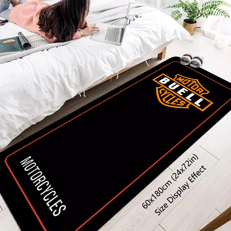Floor Mat Bedside Mats B-Buells Non-slip Foot Rug Motors Entryway Hallway Carpet Kitchen Water Absorbed Rugs Fluffy Home Decor
