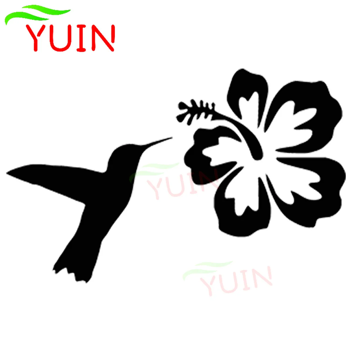 Car Sticker Motorcycle Decals Hummingbird Hibiscus Flower Laptop Truck Fashion Decorative Accessories Waterproof Anti-UV Decal