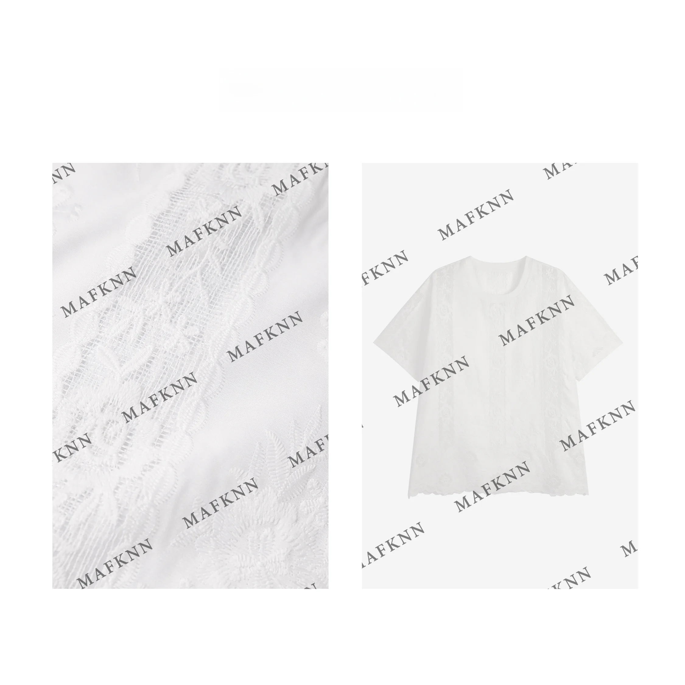 

Женская повседневная футболка MKNN Faion с круглым вырезом, белая, больших размеров, из полиэстера, стандартной длины, для ношения под одеждой