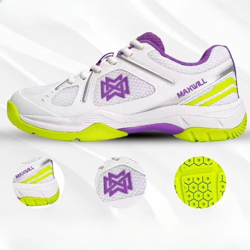 

Professional Tennis Shoe Comfortable Indoor Court Shoes Anti-Slippery Badminton Shoes Super Light Table Tennis Shoes Couples