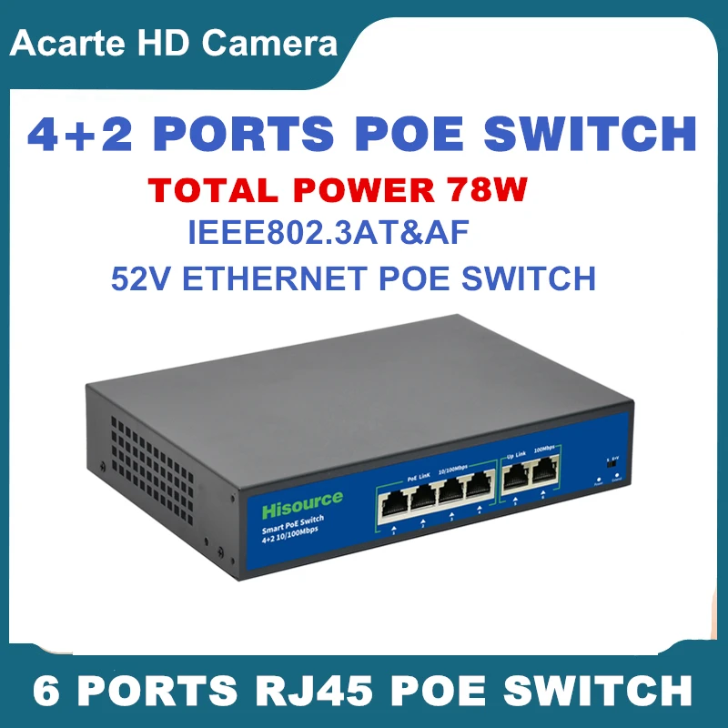 poe switch portas 100mbps 48v comutador de rede de vias iee 8023 at af para camera ip 01