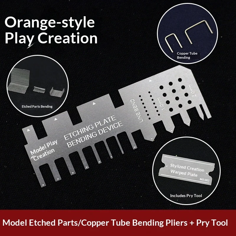MS002 Etch Sheet & Copper Tube Bending Pliers - Hand Press Tool for Gundam Model Assembly