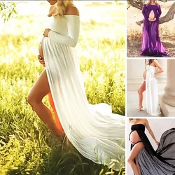 Robe Maxi en Dentelle pour Femme Enceinte, Tenue d'Été pour Séance Photo