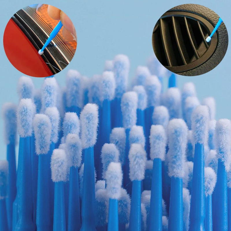 100PCS/Set Brushes Paint Touch-up Yellow Pen Small Tip Car Detailing Brush Car Maintenance Tool Accessories Auto Mini Head Brush