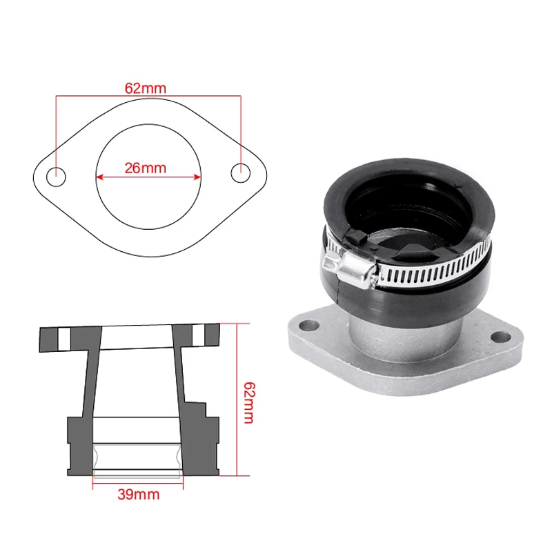 SCL Racing Motorcycle Carburetor Interface Adapter Intake Manifold Boot Joint For Yamaha 350 YFM350 250 YFM250 1999-2005