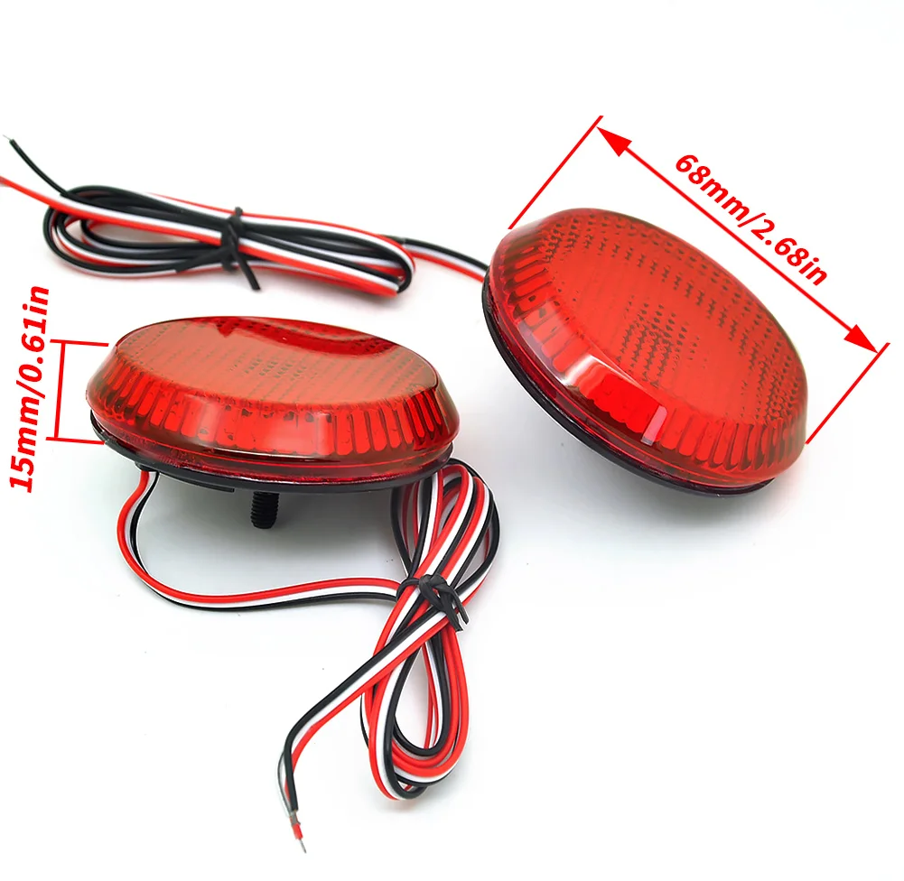 2Pcs LED Brake Stop Warning Lamp Tail Rear Bumper Reflector Fog Lights Super Bright FOR Toyota Corolla,iQ 08-13,Sienna SE