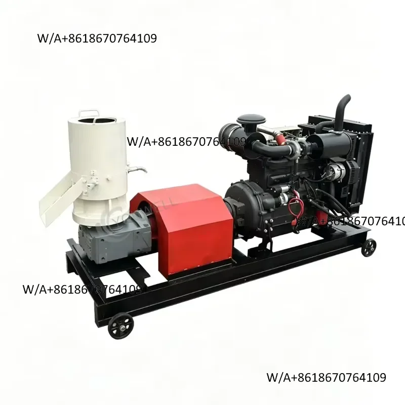 Youwell High Efficiency Engine Powered 400kg/h Output Manganese Steel Flat Die Sawdust Straw Rice Husk Wood Pellet